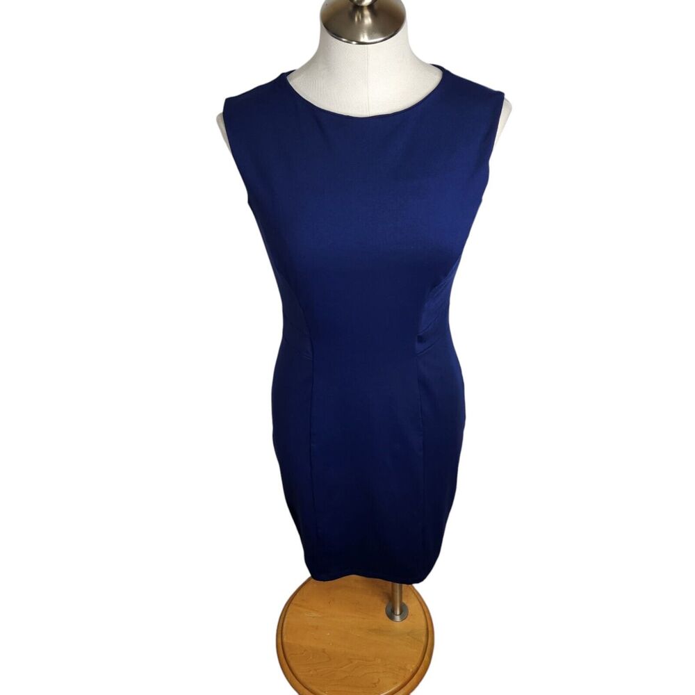 Susana Monaco Womens Size Medium Short Sleeve Bodycon Mini Dress Blue